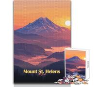 Rompecabezas de 1000 Piezas para Adultos, Regalo de Mount St Helens Sunset, Juego Educativo Familiar, desafío difícil, Ideas de Regalo, tamaño 38x26cm