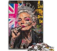 Rompecabezas de 1000 Piezas para Adultos, Regalo de Mujeres británicas, Rompecabezas para Adultos, Divertido Regalo y Actividad para el hogar, Juguete para días lluviosos (38x26cm)