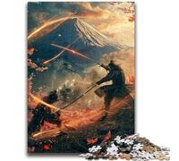 Rompecabezas de 1000 Piezas para Adultos, Regalo de Ninja al pie del Monte Fuji, Rompecabezas para Adolescentes, Noches de Juegos, Juguete Colorido para el hogar (50x75cm)