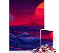 Rompecabezas de 1000 Piezas para Adultos Regalo de Ola Japonesa Juguete Educativo Regalo de Amigo Secreto Juego de ingenio Cada Pieza es única (tamaño 38x26cm)