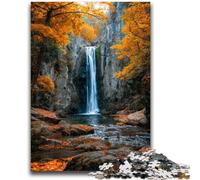 Rompecabezas de 1000 Piezas para Adultos, Regalo de Paisaje de Cascada otoñal para Mayores de 14 años, Juegos educativos para Adultos y Adolescentes, Obra de Arte de Regalo de 50x75cm