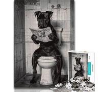 Rompecabezas de 1000 Piezas para Adultos, Regalo de Perro bóxer, Juego desafiante y Familiar con Piezas de Formas aleatorias Totalmente entrelazadas, 38x26cm