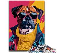 Rompecabezas de 1000 Piezas para Adultos, Regalo de Perro bóxer, Juguete Educativo de Aprendizaje, Toda la Familia, 50x75cm