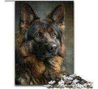 Rompecabezas de 1000 Piezas para Adultos, Regalo de Perro Pastor, Pintura al óleo, para Mayores de 14 años Un Juego desafiante para Regalar a Toda la Familia y Amigos tamaño 50x75cm