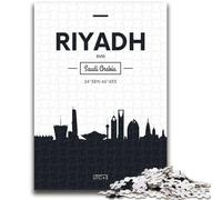 Rompecabezas de 1000 Piezas para Adultos, Regalo de Riad, Arabia Saudita, Juegos educativos, decoración del hogar, Juego Educativo para cumpleaños y Navidad (tamaño 38x26cm)