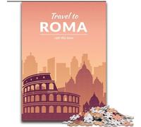 Rompecabezas de 1000 Piezas para Adultos, Regalo de Roma, Italia, Apto para Mayores de 14 años, Ideal para decoración del hogar, Regalo para Toda la Familia, 26x38cm