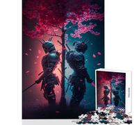 Rompecabezas de 1000 Piezas para Adultos Regalo de Samurai del Bien y del Mal Juguete de decoración de Pared Gran Regalo Juegos educativos Interesante reducción del estrés tamaño 50x75cm
