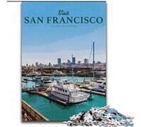 Rompecabezas de 1000 Piezas para Adultos, Regalo de San Francisco, para Mayores de 14 años, Ideal para Parejas, Actividades Divertidas en casa, Regalo de cumpleaños, Regalo de Viaje, 26x38cm