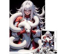 Rompecabezas de 1000 Piezas para Adultos Regalo de Serpiente Blanca Mujer decoración del hogar Juguetes Regalo Divertido Juego de ingenio desafío Educativo tamaño 38x26cm