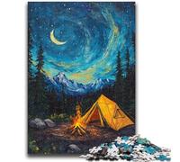 Rompecabezas de 1000 Piezas para Adultos, Regalo de Tienda de campaña bajo el Cielo Nocturno, Apto para Mayores de 14 años, Ideal para Parejas, Regalo para Amigos y Familiares, 50x75cm