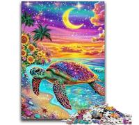 Rompecabezas de 1000 Piezas para Adultos, Regalo de Tortugas Coloridas, Juego desafiante para Todos, para Mujeres, Regalos para Hombres (38x26cm)