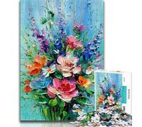 Rompecabezas de 1000 Piezas para Adultos, Regalo de tulipán, Pintura al óleo, Rompecabezas para Adolescentes, Juegos educativos Familiares, decoración del hogar, Regalo (tamaño 75x50cm)