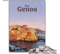 Rompecabezas de 1000 Piezas para Adultos, Regalo de Visita a Génova, para Mayores de 14 años, Ideal para Parejas, Actividades en casa, Regalo de cumpleaños, Regalo de Viaje, 50x75cm