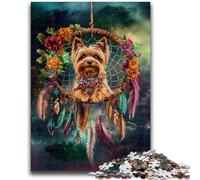 Rompecabezas de 1000 Piezas para Adultos, Regalo de Yorkshire Terrier, atrapasueños, Juego desafiante y Familiar, Juego Educativo para cumpleaños y Navidad, 50x75cm