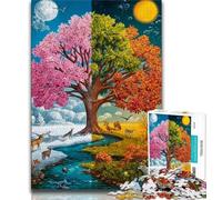 Rompecabezas de 1000 Piezas para Adultos, Regalo del árbol de la Vida, para Juegos educativos, desafío, Juguetes, colección de Artistas, Bellas Artes, 50x75cm