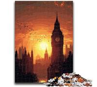 Rompecabezas de 1000 Piezas para Adultos, Regalo del Big Ben de Londres, Rompecabezas de 1000 Piezas, Ideal para Relajarse en casa y Pasar el rato Entre Padres e Hijos (26x38cm)