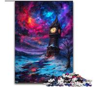 Rompecabezas de 1000 Piezas para Adultos, Regalo del Big Ben del Universo, diversión Familiar en casa, Regalo de cumpleaños, Regalo de Viaje, para niños de 14 años (tamaño 50x75cm)