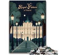 Rompecabezas de 1000 Piezas para Adultos, Regalo del Palacio Real de Madrid, Rompecabezas para Adolescentes, Toda la Familia a Partir de 14 años (26x38cm)
