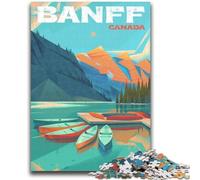 Rompecabezas de 1000 Piezas para Adultos, Regalo del Parque Nacional Banff, póster para aliviar el estrés, Vacaciones en casa, Pasatiempos, Lista de Deseos con Papá Noel (tamaño 50x70cm)