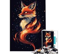 Rompecabezas de 1000 Piezas para Adultos Regalo estético con diseño de Zorro Misterioso Juguete Educativo Juego Intelectual Obra de Arte Regalo para Actividades Familiares (tamaño 38x52cm)