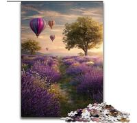 Rompecabezas de 1000 Piezas para Adultos, Regalo: Hermoso Campo de Lavanda, Juego Familiar antiestrés, desafío difícil Una Obra de Arte para Mayores de 14 años tamaño 26x38cm