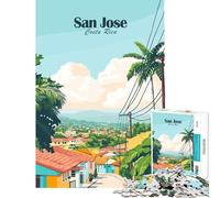 Rompecabezas de 1000 Piezas para Adultos Regalo Ideal en San José Costa Rica Juguete Educativo Juego Intelectual Obra de Arte Regalo para Actividades Familiares (tamaño 38x52cm)