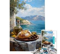 Rompecabezas de 1000 Piezas para Adultos Regalo Ideal Naturaleza Muerta mediterránea Ayuda a ejercitar el Cerebro Divertido y entretenido Juego Educativo para Mayores de 14 años (50x75cm)