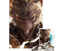 Rompecabezas de 1000 Piezas para Adultos Regalo Ideal Retrato de Wukong de Black Myth Ayuda a ejercitar el Cerebro Divertido y entretenido Juego Educativo para Mayores de 14 años (38x26cm)