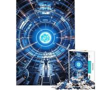 Rompecabezas de 1000 Piezas para Adultos Regalo Ideal Rompecabezas del Portal cuántico futurista para Adultos Juego Familiar de análisis y lógica Desafío Educativo (tamaño 38x52cm)