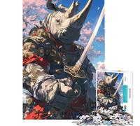 Rompecabezas de 1000 Piezas para Adultos Regalo Ideal Samurai Rhino Ayuda a ejercitar el Cerebro Divertido y entretenido Juego Educativo para Mayores de 14 años (50x75cm)