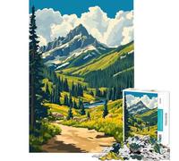 Rompecabezas de 1000 Piezas para Adultos Regalo Ideal Sendero Tranquilo en el Bosque Arte Natural Juego Educativo Juguete Juego Intelectual Obra de Arte Regalo para Actividades Familiares (50x75cm)