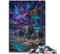 Rompecabezas de 1000 Piezas para Adultos, Regalo mágico de Elefante, antiestrés, para Pasar el rato, decoración del hogar, Juguetes de 26x38cm