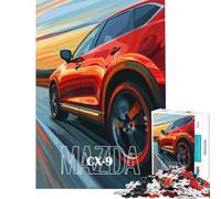 Rompecabezas de 1000 Piezas para Adultos Regalo Mazda CX- SUV Rojo diversión en casa Juguetes de Montaje DIY para Mayores de 14 años 38x26cm