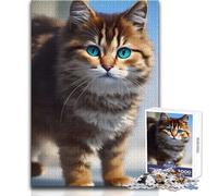 Rompecabezas de 1000 Piezas para Adultos, Regalo para Gatos, Educativo, Familiar, difícil, desafío, Ideas de Regalo, tamaño 38x52cm