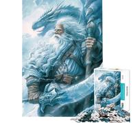 Rompecabezas de 1000 Piezas para Adultos Regalo Rompecabezas del Señor Dragón Blanco Juego de ingenio decoración de Pared Regalos para Amigos y Familiares (tamaño 38x26cm)