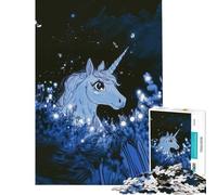 Rompecabezas de 1000 Piezas para Adultos Regalo Unicornio a la luz de la Luna Juegos Familiares Juego desafiante Juguetes Obra de Arte Regalo Ideal para Parejas tamaño 38x52cm