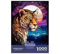 Rompecabezas De 1000 Piezas para Adultos, Regalos Abstract Leopard Night Moo Rompecabezas para Adultos, Juegos Familiares, Desafío Educativo De Ensamblaje De Patrones 70x50cm/1000pcs