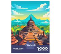 Rompecabezas De 1000 Piezas para Adultos, Regalos Borobudur Temple Poster Rompecabezas Juegos Relajantes Difícil Regalo De Cumpleaños, Regalos, 52x38cm/1000pcs