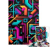 Rompecabezas de 1000 Piezas para Adultos Regalos Caos cromático Juego práctico Juego desafiante Juguetes Regalos de cumpleaños difícil (tamaño 50x75cm)