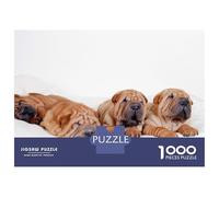 Rompecabezas De 1000 Piezas para Adultos, Regalos Chinese Shar Pei Puppies Rompecabezas para Adultos, Juego De Ingenio, Alivio del Estrés, Gran Regalo para Jugar 70x50cm/1000pcs