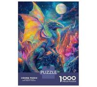 Rompecabezas De 1000 Piezas para Adultos, Regalos Colorful Dragon Fantasy Art Rompecabezas para Adultos, Juguetes Antiestrés, Decoración del Hogar, Desafío Educativo 52x38cm/1000pcs