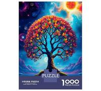 Rompecabezas De 1000 Piezas para Adultos, Regalos Colorful Tree of Life Illustration Rompecabezas para Adultos, Juguetes Antiestrés, Desafío Educativo De Carrera De Velocidad Manual 52x38cm/1000pcs
