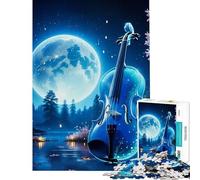 Rompecabezas de 1000 Piezas para Adultos Regalos con violín Luminoso Juegos Familiares Juguetes de Juego desafiantes Obras de Arte Regalos adecuados para Parejas tamaño 38x52cm