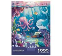 Rompecabezas De 1000 Piezas para Adultos, Regalos Cute Underwater Friends Rompecabezas Juegos Relajantes Difícil Regalo De Cumpleaños, Regalos, 52x38cm/1000pcs
