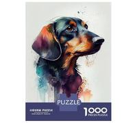 Rompecabezas De 1000 Piezas para Adultos, Regalos Dachshund Dogs Rompecabezas Juegos Relajantes Difícil Regalo De Cumpleaños, Regalos, 38x26cm/1000pcs