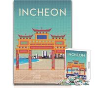 Rompecabezas de 1000 Piezas para Adultos, Regalos de Corea del Sur, Juegos educativos, Actividades Familiares, Regalos de cumpleaños, tamaño 38x26cm