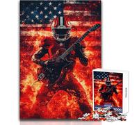 Rompecabezas de 1000 Piezas para Adultos, Regalos de fútbol Americano, Estrella de Rock, Juegos educativos, Actividades Familiares, Regalos de cumpleaños, tamaño 50x75cm
