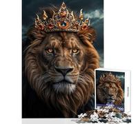 Rompecabezas de 1000 piezas para adultos regalos de la Corona del Rey León juguetes de decoración del hogar regalos de cumpleaños para juegos educativos interesante reducción del estrés tamaño 38x52cm