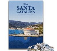 Rompecabezas de 1000 Piezas para Adultos, Regalos de Santa Catalina, Rompecabezas para Adolescentes, Juguetes de Entretenimiento Familiar con póster a Juego y Hoja de Trivia (50x75cm)