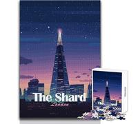 Rompecabezas de 1000 Piezas para Adultos, Regalos de The Shard London Pixel Art, Juegos educativos, Actividades Familiares, Regalos de cumpleaños, tamaño 38x52cm